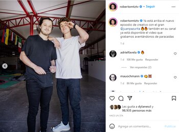 Juanpa Zurita con Roberto Martínez