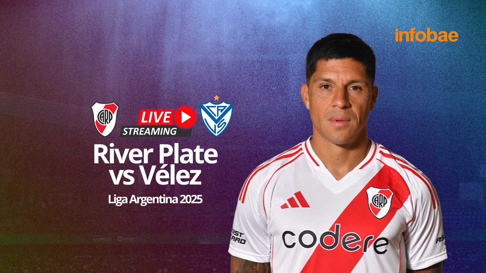 Dónde ver River Plate vs Vélez HOY: canal tv online de partido por Liga Profesional Argentina 2025 - Crédito: Infobae Perú / Clubes.