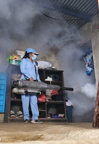 La prevención del dengue en El Salvador depende de eliminar criaderos del mosquito Aedes aegypti, especialmente tras lluvias y periodos vacacionales. (Foto cortesía Ministerio de Salud)