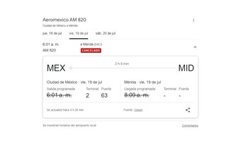Al cancelarse un vuelo, usualmente