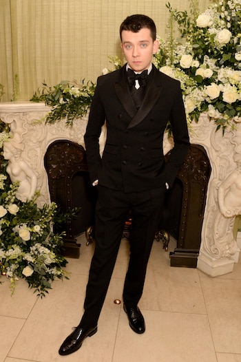 Asa Butterfield en los premios BAFTA, en febrero de 2020 (Crédito: Shutterstock)