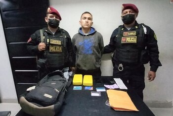 Sujeto planeaba enviar dos paquetes