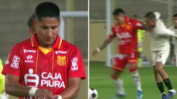 Expulsión de Raúl Ruidíaz por manotazo contra rival en Universitario vs Atlético Grau por Copa de la Liga 2026