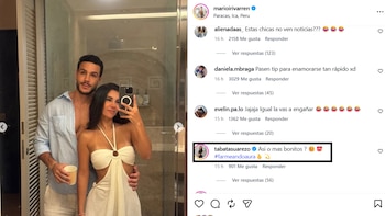 La influencer comentó “¿Así o más bonitos?” en la publicación que realizó el exchico reality.