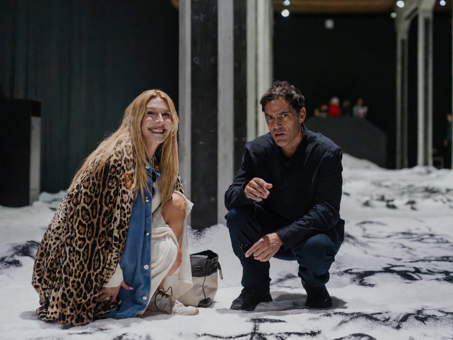 Amalia Amoedo y Matías Duville, en la instalación