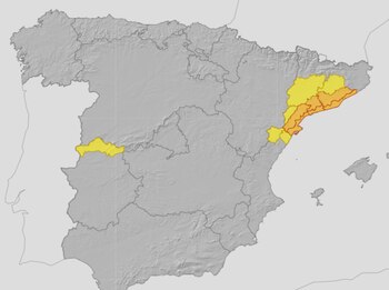 Mapa de la AEMET sobre