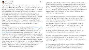 Isabel Zuleta arremetió contra las