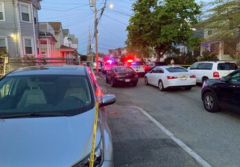 La policía en el lugar