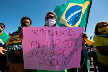 Partidarios del presidente de Brasil,