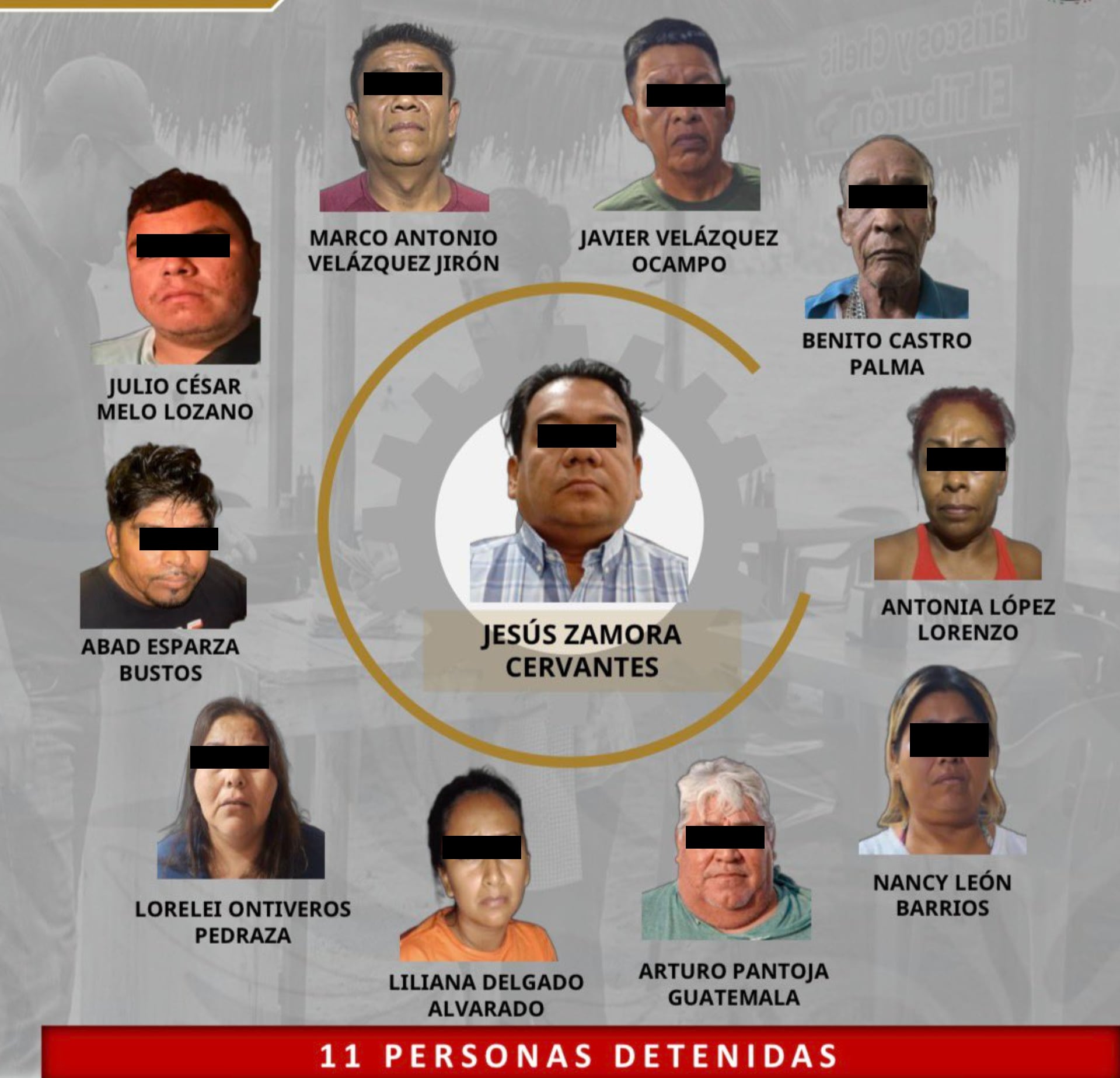 Seis hombres y cinco mujeres integraban la estructura delincuencial. Crédito: Omar García Harfuch