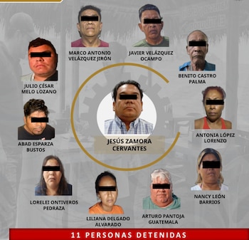 Seis hombres y cinco mujeres integraban la estructura delincuencial. Crédito: Omar García Harfuch