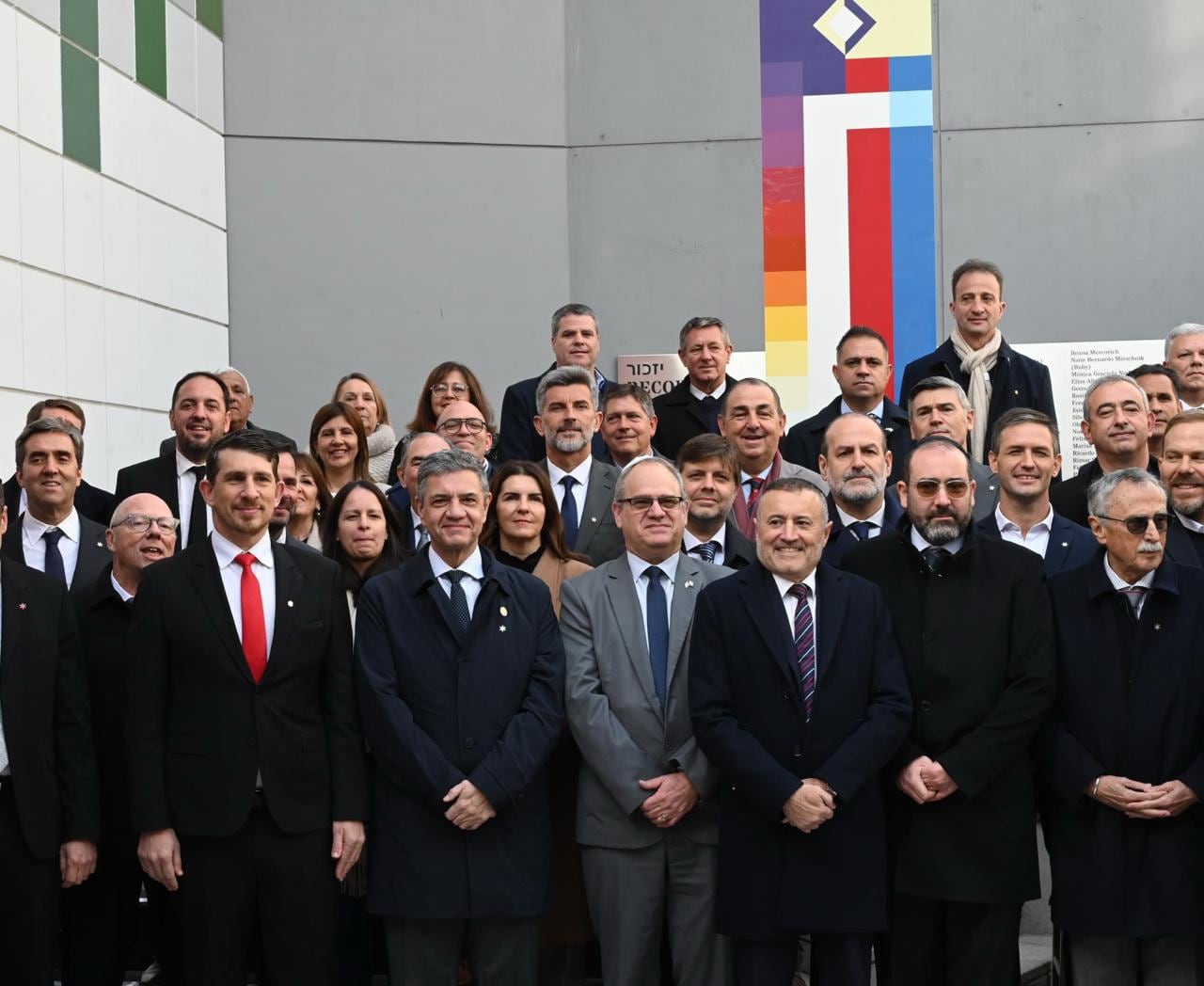El acto en la sede histórica de la AMIA, en Pasteur al 600
