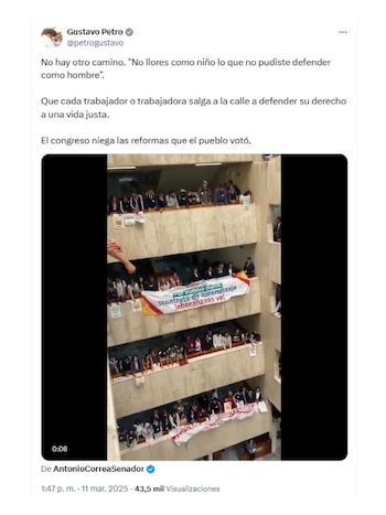 El presidente Gustavo Petro, con