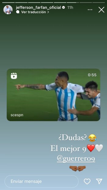 Felicitación de Jefferson Farfán a