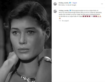 “Fui un tonto”: Mickey Rourke asumió la culpa por el fin de su relación con Carré Otis