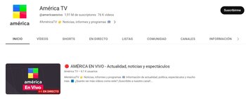 Canal de Youtube de América