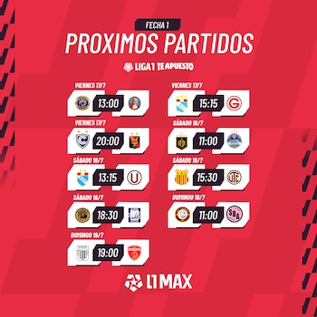 Así se jugará la fecha 1 del Torneo Clausura 2026. (L1 Max)