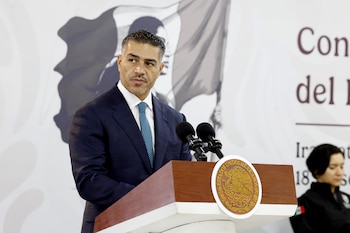 Jara agradeció a Harfuch. EFE/Presidencia de México
SOLO USO EDITORIAL / NO VENTAS / (CRÉDITO OBLIGATORIO)