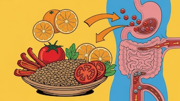 Comer lentejas suma hierro pero combinarlas con vitamina C multiplica su absorción y ayuda a prevenir la anemia