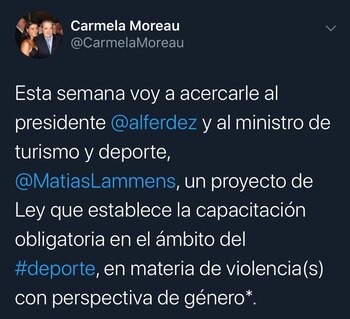 El anuncio de Carmela Moreau