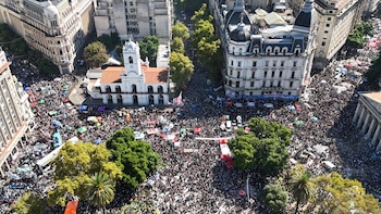 24 de marzo - La Cámpora - Plaza de Mayo- Marcha - drone