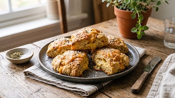 Receta de scones de queso y orégano, rápida y fácil