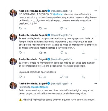 El mensajes de la senadora