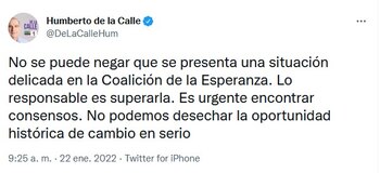 Mensaje de Humberto de la