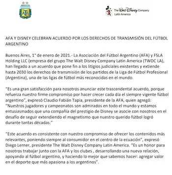 Captura - Comunicado AFA