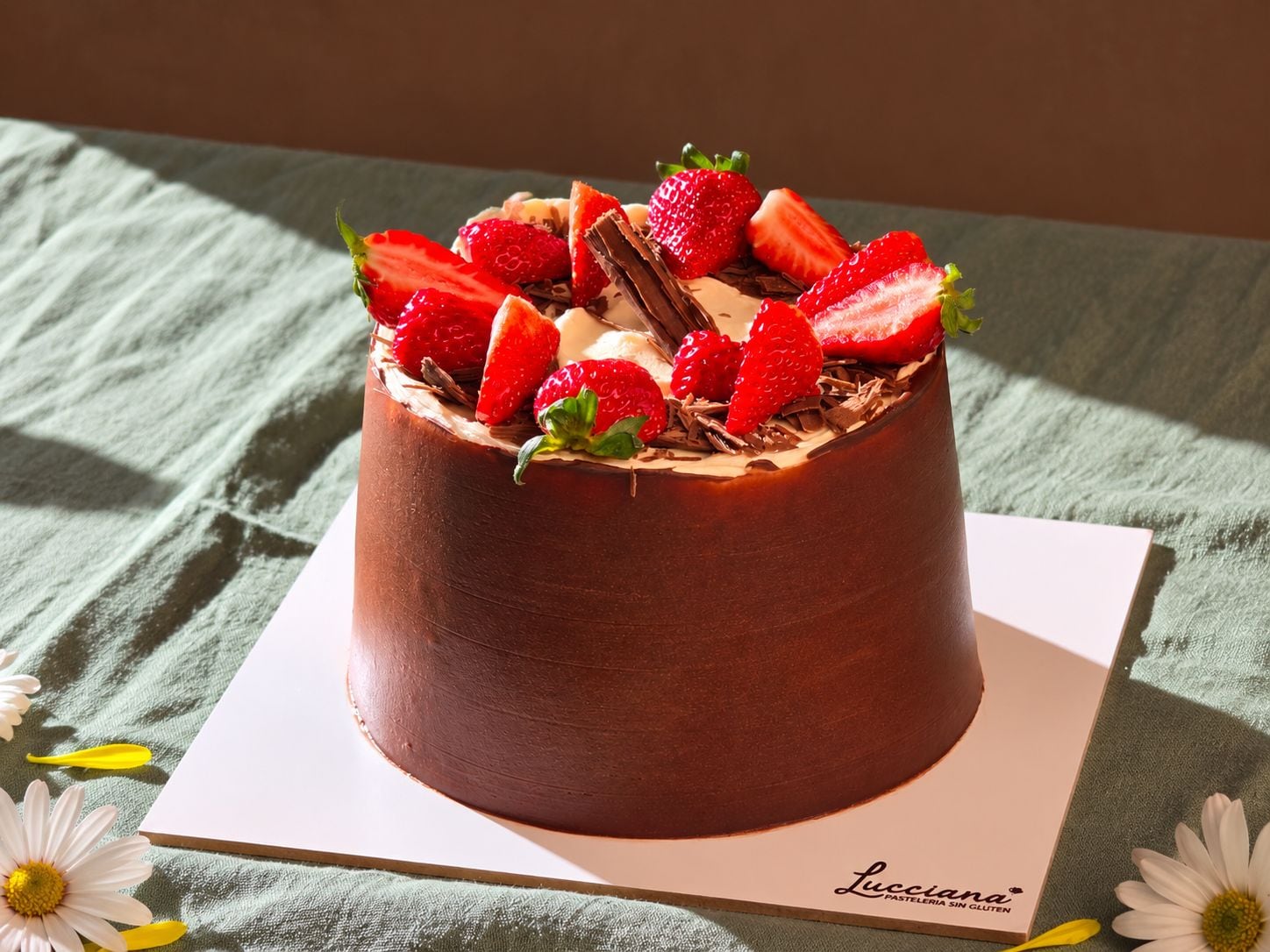 Torta de vainilla y frutos rojos con crema, una fina capa de chocolate y frutillas del Valle: una de las apuestas de Lucciana con productos de la región (Lucciana)