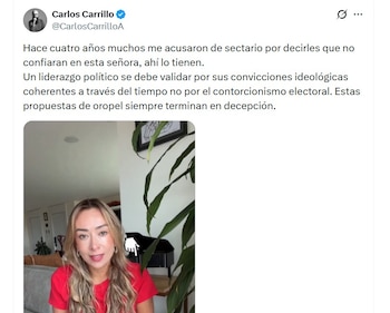 Desde el Gobierno, el director de la Ungrd, Carlos Carrillo, criticó la trayectoria política de Katherine Miranda - crédito @KatheMirandaP/X