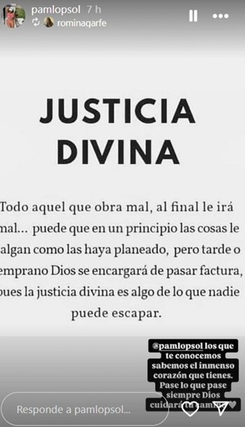 Pamela López se pronuncia tras