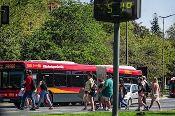 Un termómetro situado en el