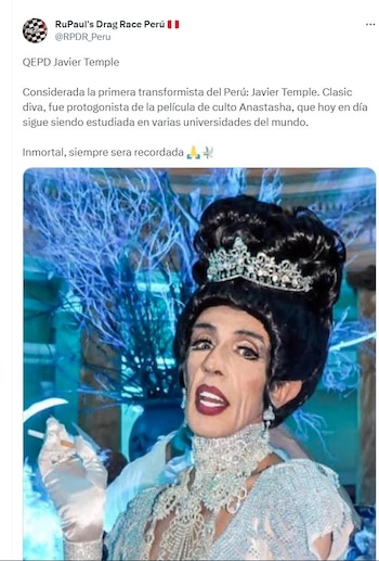 Murió Javier Temple (Captura: @RPDR_Peru)