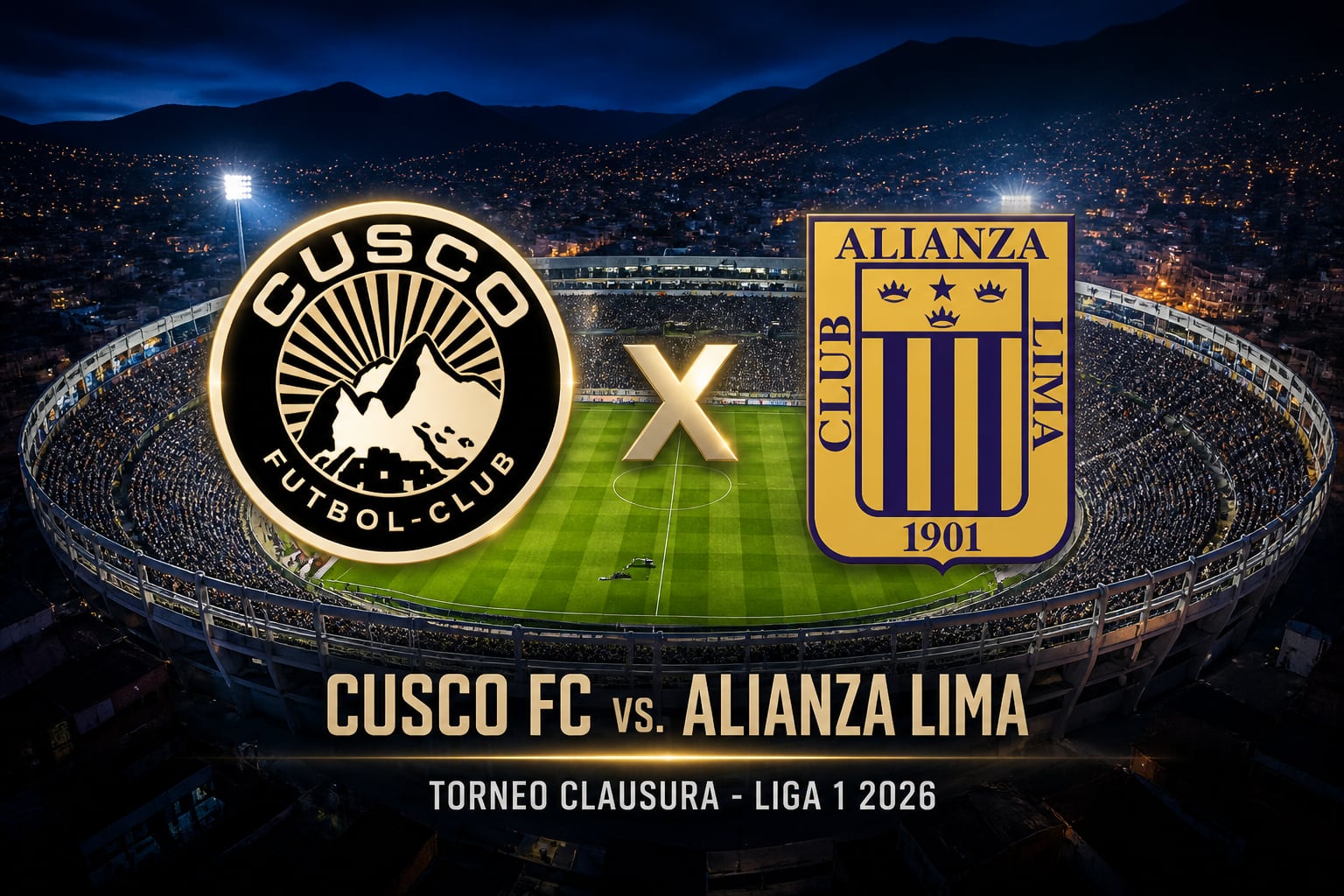 Cusco FC actuará de local, en el estadio Inca Garcilaso de la Vega, frente a Alianza Lima. - Crédito: IA