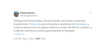 El mensaje de Edwing Román