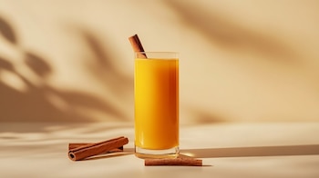 El batido de naranja con