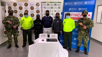 La Policía y la Fiscalía lograron la captura de alias “Jhonfer”, cabecilla del frente Cacique Calarcá del ELN. Foto: Policía Nacional de Colombia.