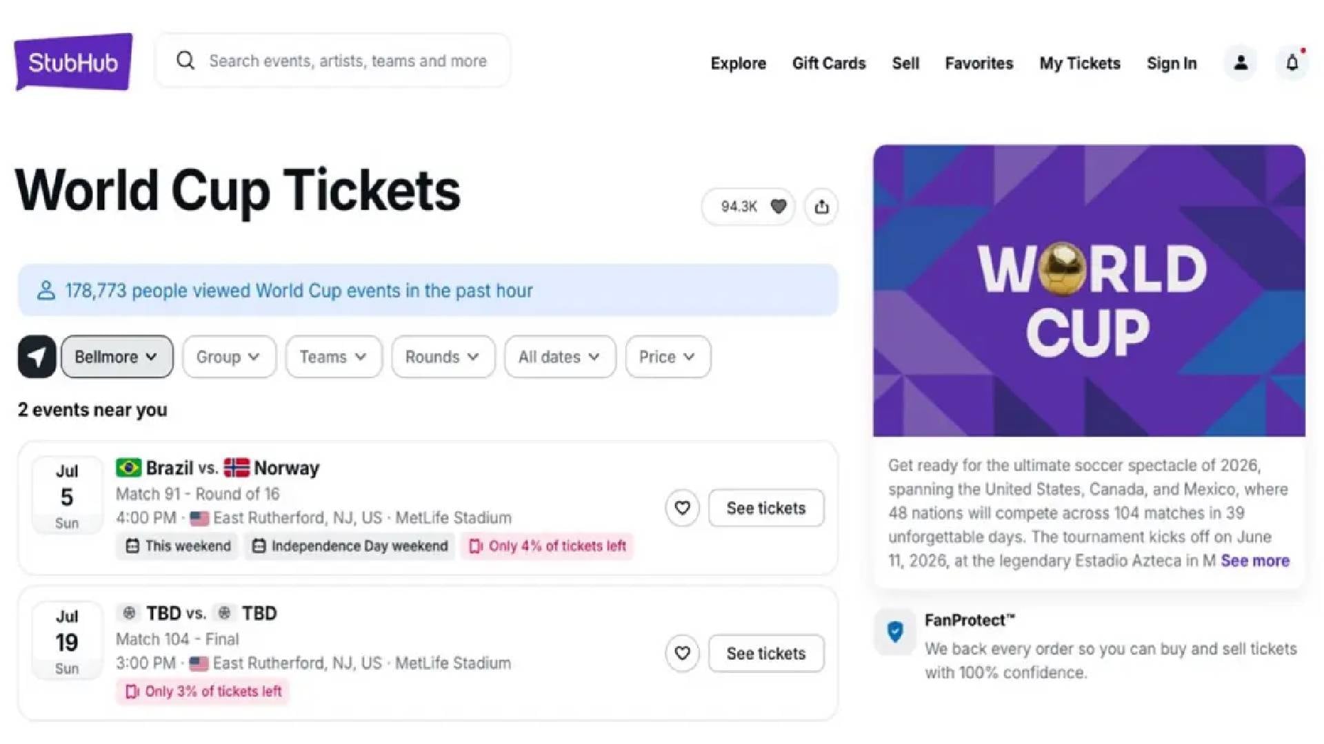 Miles de aficionados quedaron fuera de los estadios del Mundial 2026 tras comprar entradas en StubHub y asumir gastos de viaje que luego no recuperaron (UNITED STATES DISTRICT COURT)