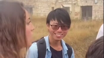 Un peregrino chino que hace