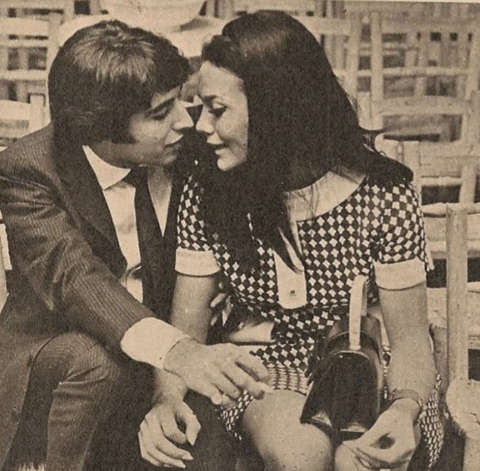 La relación entre Sandro y Yoli Scuffi quedó inmortalizada en la portada del disco lanzado en 1968