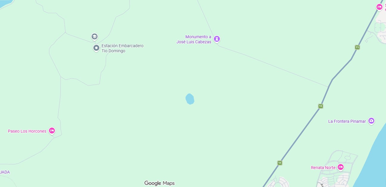 Agentes policiales y una unidad del servicio de emergencias 107 acudieron al paraje Tío Domingo tras el hecho. (Google Maps)