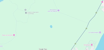 Mapa digital que muestra la localización de la Estación Embarcadero Tío Domingo y la Ruta Provincial 11
