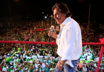 Alejandro Toledo en un acto