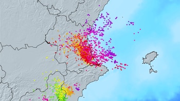 Registro de rayos caídos en