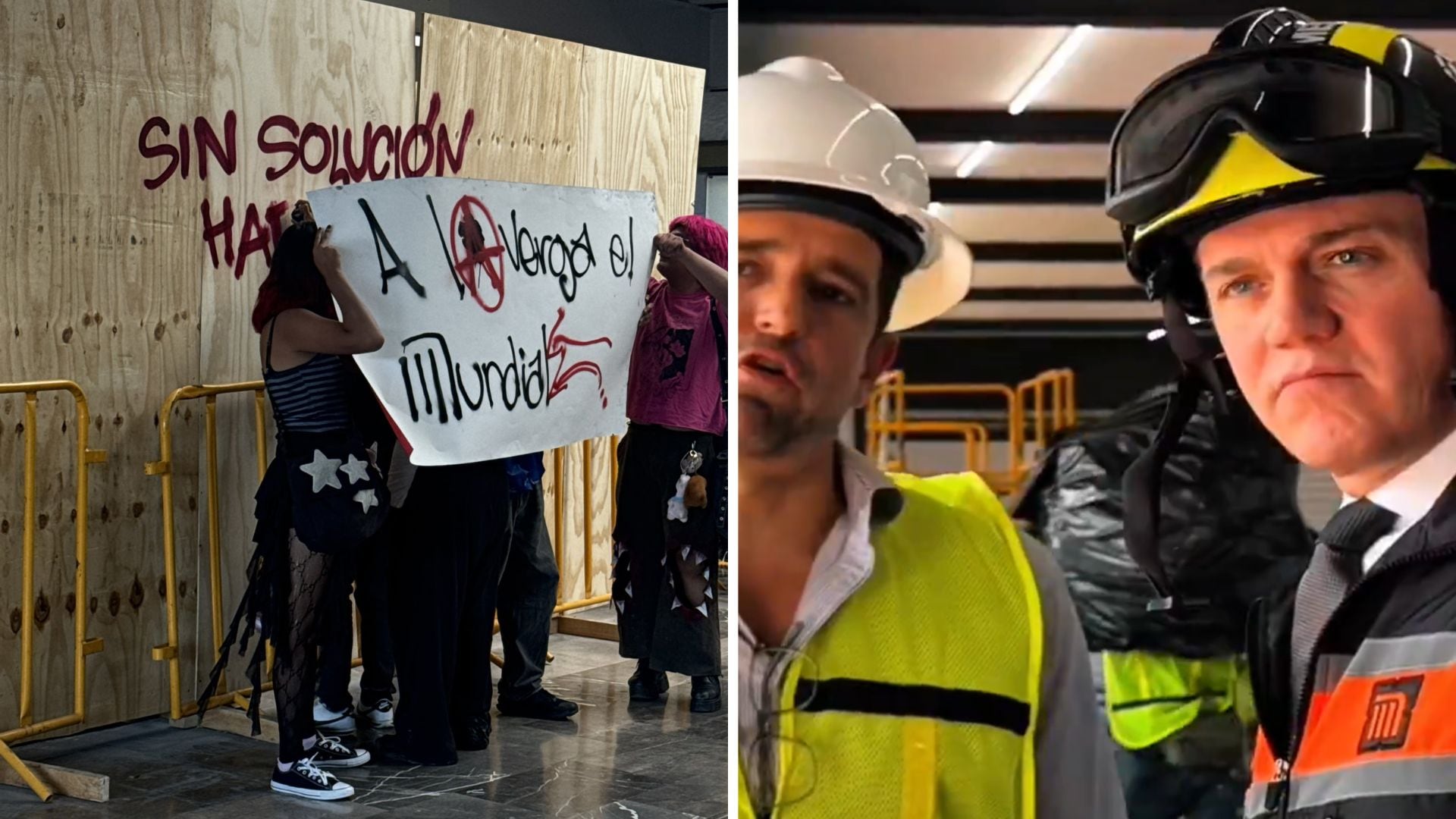 Manifestante toman instalaciones de la Línea 3 del Metro CDMX tras supervisión de Adrián Rubalcava (X/ @AdrianRubalcava)