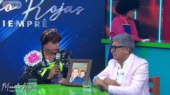 ‘La Chola Chabuca’ y Fernando Armas en medio de lágrimas protagonizan un sketch lleno de sentimiento en memoria de Manolo Rojas. Captura: América TV