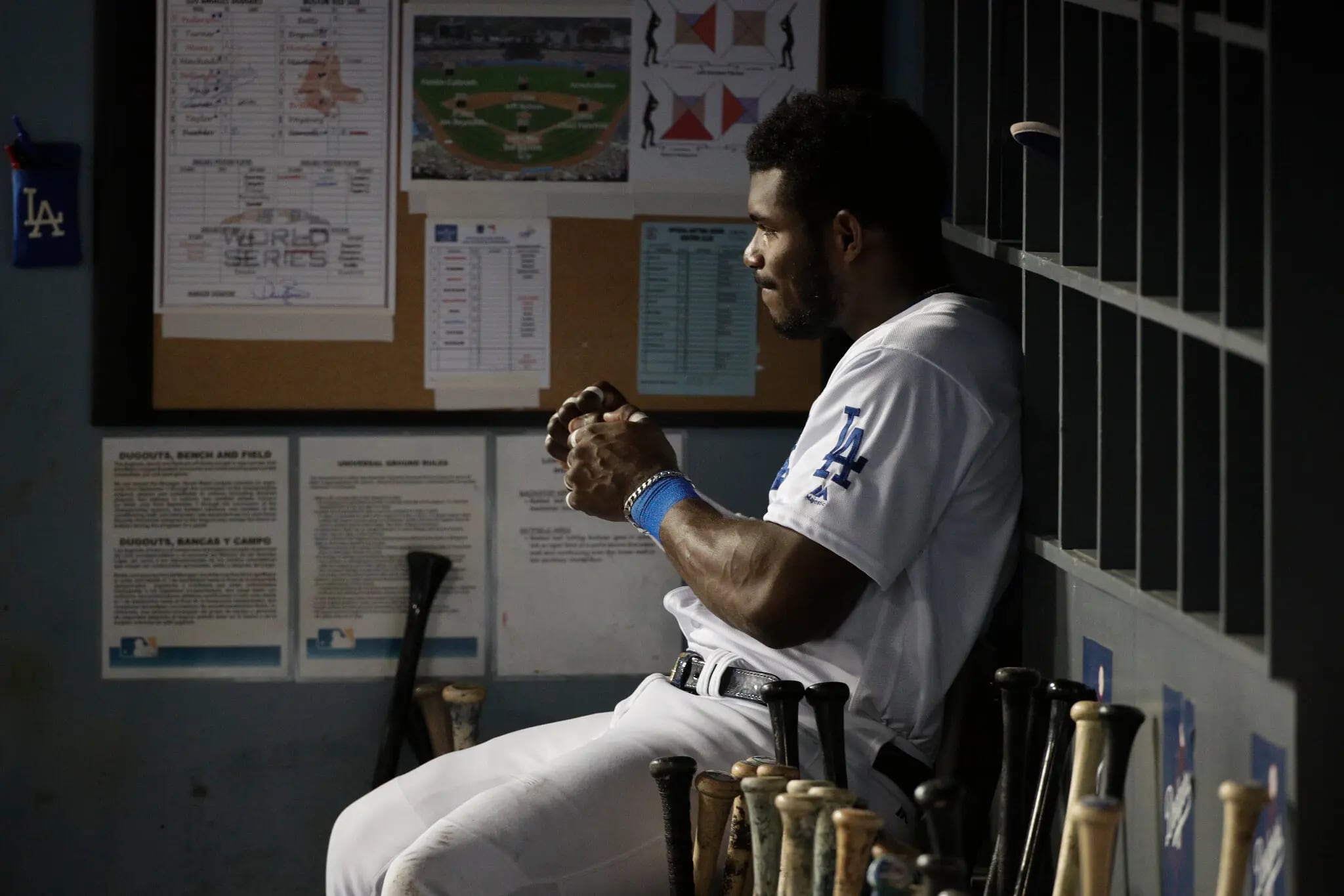 El exjugador de los Dodgers de Los Ángeles, Yasiel Puig, fue uno de los cubanos introducidos ilegalmente en Estados Unidos por un grupo delictivo conocido como la Mafia Cubana. Crédito: Jae C. Hong/Associated Press.