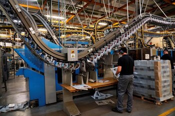 Una imprenta en Madrid, España,