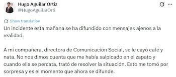 Hugo Aguilar Ortiz asegura que